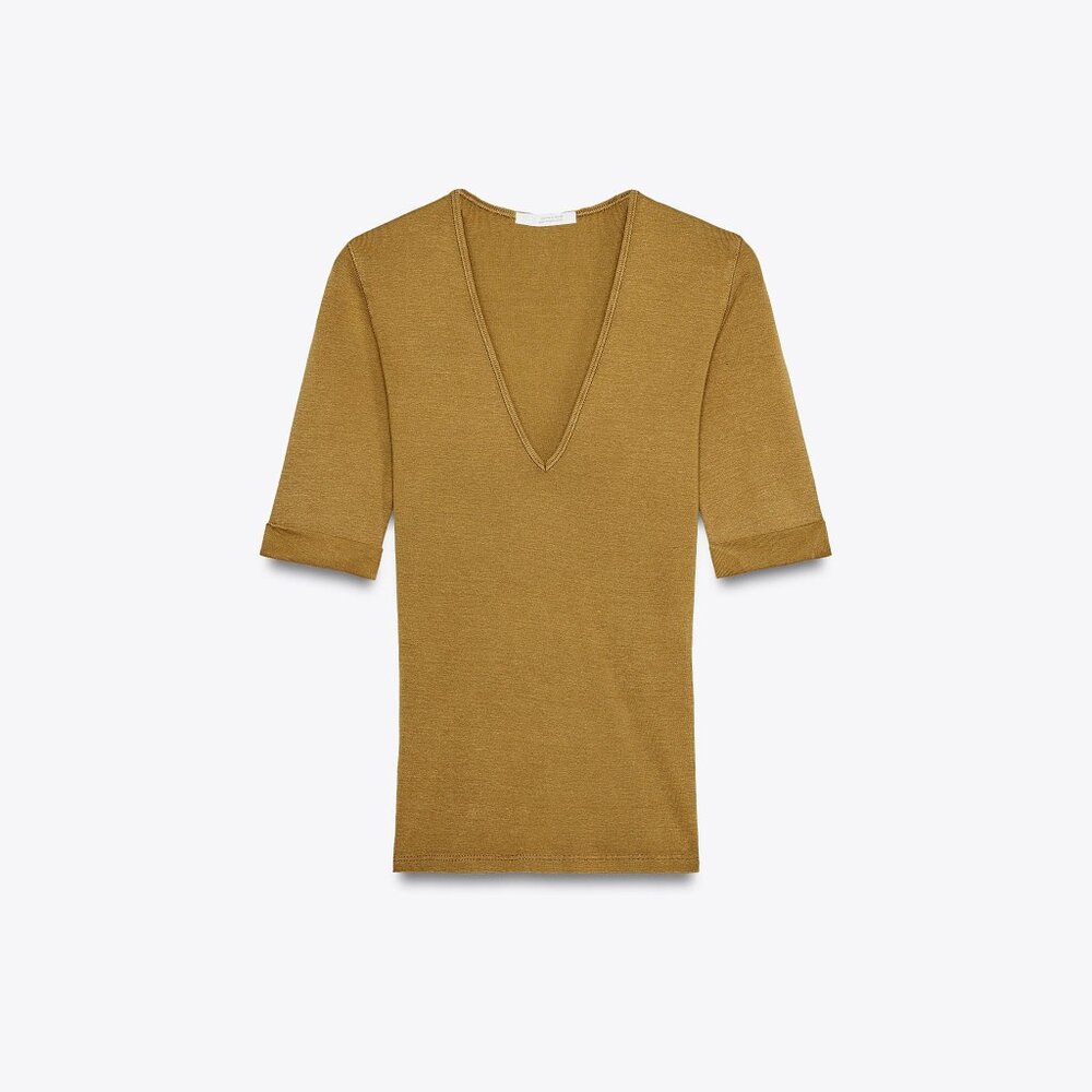 ZARA Washed Cotton Shirt – Dark Olive, Size S